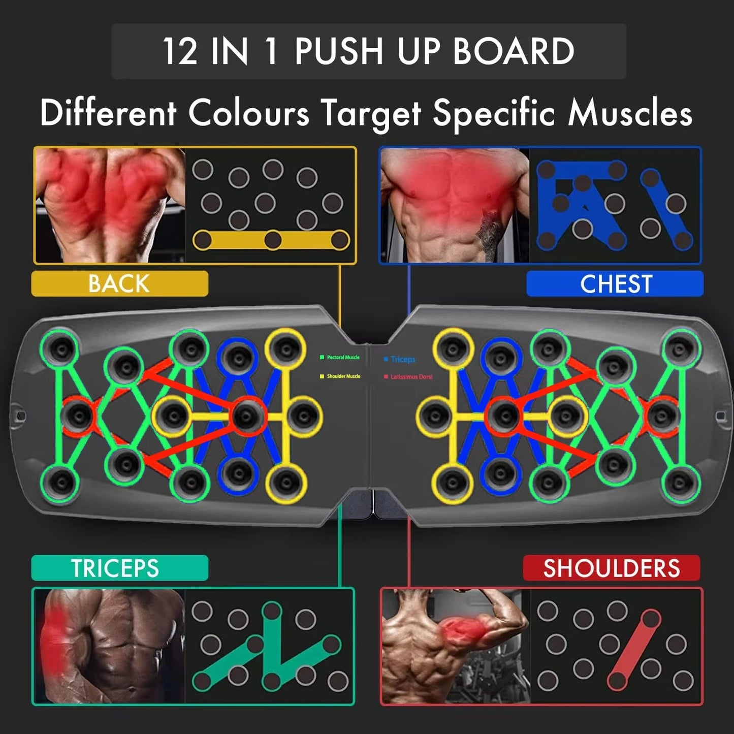 Foldable Multifunctional Push-Up Board